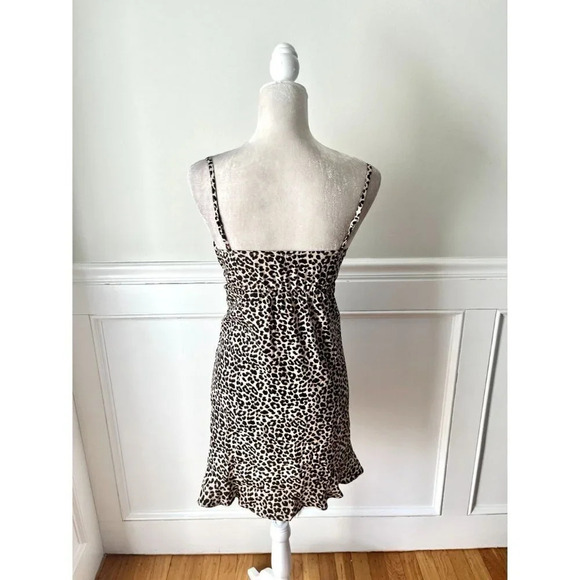 ASOS Design Leopard Print Slip Dress Tie Bust 2 - Picture 3 of 5